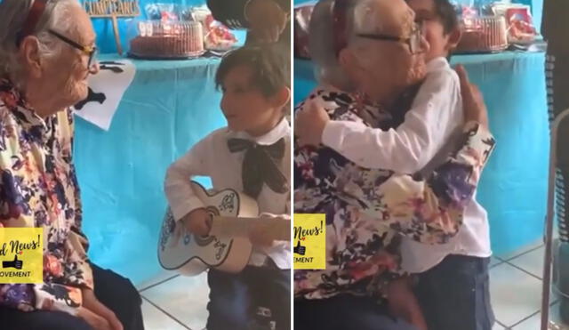 El menor sorprendió a su abuela con esta tierna canción de la famosa película animada. Foto: Instagram
