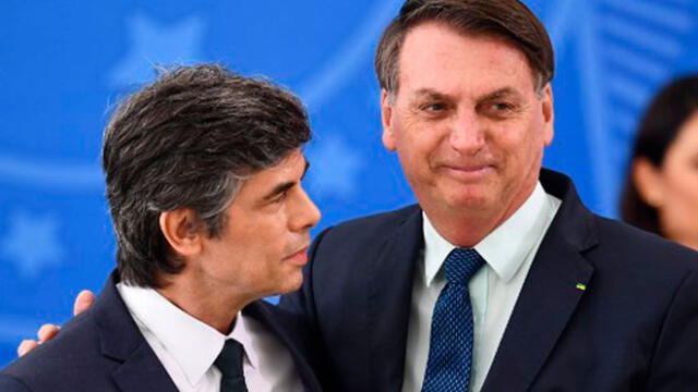 Neslon Teich y Jair Bolonaro. Foto: AFP.