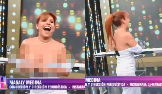 Magaly Medina aparece con curioso vestido tras enseñar zona íntima [VIDEO]