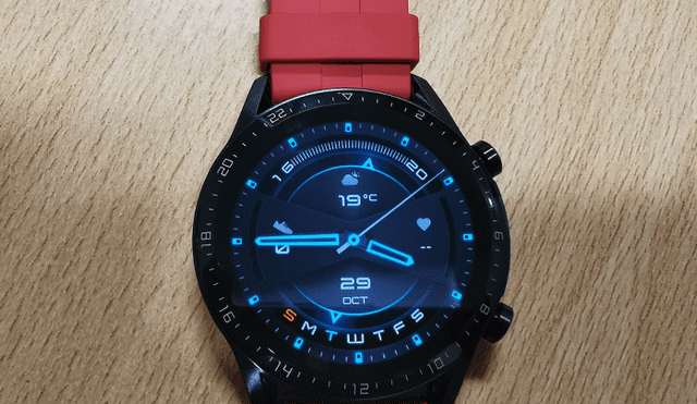 El Huawei Watch GT 2 posee una pantalla OLED de 1.39 pulgadas. Foto: Juan José López.