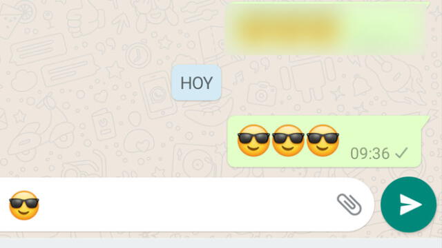 El emoji de la cara sonriente con gafas de sol de WhatsApp a menudo se utiliza para transmitir la sensación argot de cool.
