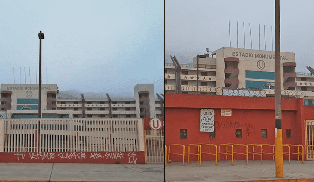 Alianza Lima vs Universitario: pintas en el Estadio Monumental en la previa del clásico. Foto: Facebook.