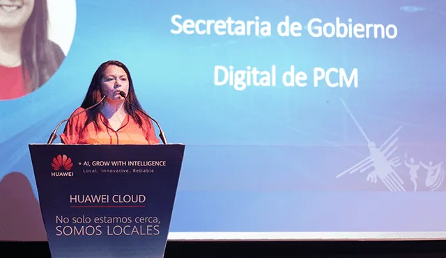 Marushka Chocobar, secretaria de Gobierno Digital del PCM. | Foto: Huawei