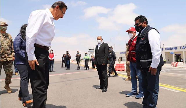 Presidente Martín Vizcarra saludó a autoridades de Tacna. Foto: Gobierno Regional de Tacna