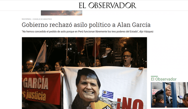 Así informó la prensa mundial sobre el rechazo al pedido de asilo de Alan García