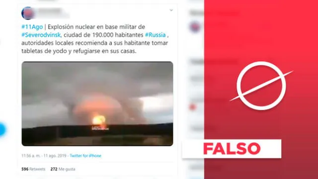 El video no corresponde a la explosión reportada.