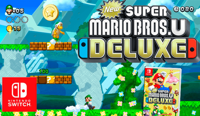 New Super Mario Bros U. Deluxe para Switch solo pesa 100MB más que versión de Wii U [VIDEO]