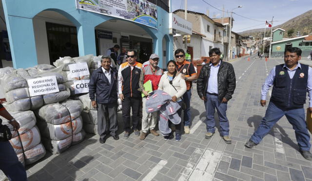 MTPE supervisó entrega de ayuda humanitaria en Moquegua