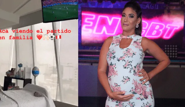 Tilsa Lozano mostró a su bebé Massimo durante el encuentro de Perú vs Francia [VIDEO]