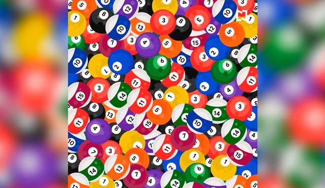 Reto visual: ¿puedes encontrar las cinco bolas de color negro con el número tres?