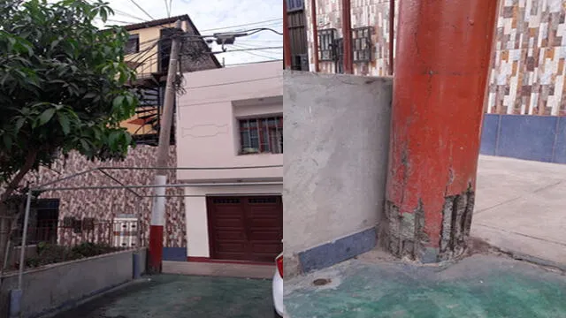 #YoDenuncio: poste en mal estado podría caer encima de peatones