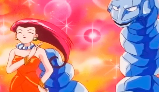 Jessie imagina que capturó a Onix de Cristal.