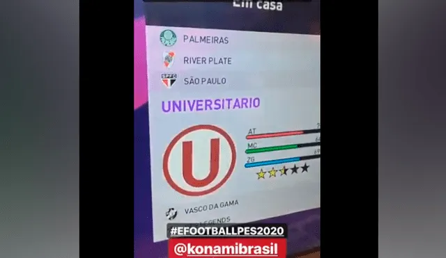Universitario de Deportes estaría confirmado para la demo de PES 2020 [FOTOS Y VIDEO]