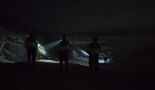 Acciones de búsqueda en playa Atahualpa. Foto: Seguridad Ciudadana NC