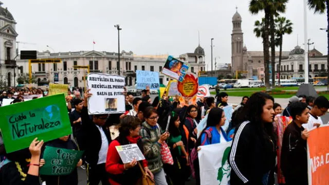 Marcharon para exigir políticas públicas contra el cambio climático. Créditos: Difusión.
