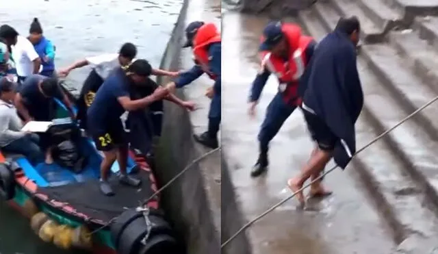 Pescadores fueron rescatados. Foto: captura Prensa Libre Ilo