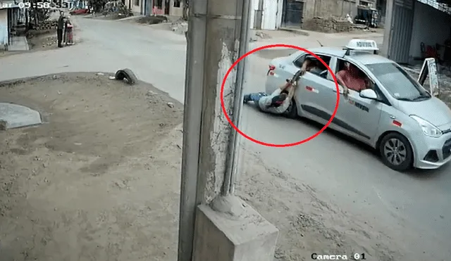 Delincuentes en auto arrastran a mujer en Trujillo [VIDEO]