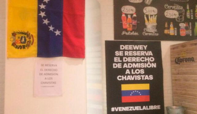 España: restaurante prohíbe el ingreso de chavistas