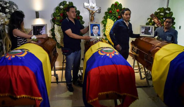 Dolor y tranquilidad marcó llegada de periodistas asesinados a Ecuador