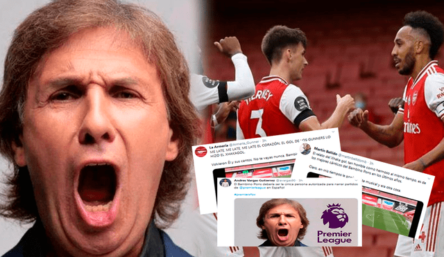 Bambino Pons es furor en las redes sociales tras relatar los goles del Arsenal cantando. (FOTO: Composición/La República).