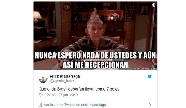Diviértete con los mejores memes de la previa del clásico sudamericana entre Brasil vs. Argentina por la Copa América 2019. | Foto: Twitter