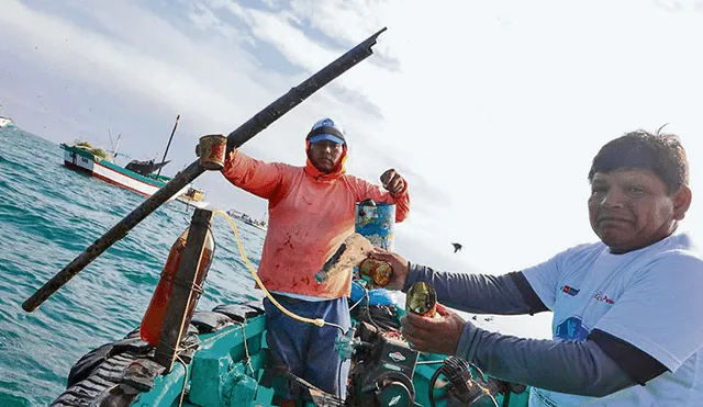Tumbes. Pescadores encontraron plásticos, llantas y fierros.