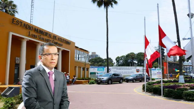 Daniel Peredo: bandera a media en estadio Gálvez Chipoco