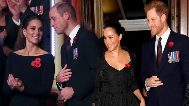 Kate Middleton, Meghan Markle y los príncipes William y Harry