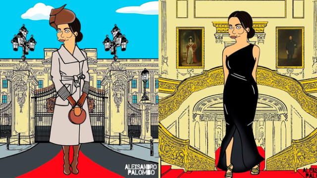 Dibujan a Meghan Markle como personaje de "Los Simpson". Fotos: Instagram Alexsandro Palombo