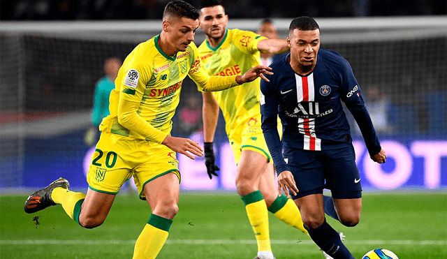 PSG enfrenta a Nantes por la fecha 23 de la Ligue 1 de Francia. | Foto: AFP
