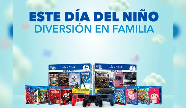 PlayStation anuncia promoción en videojuegos y consolas PS4 por le Día del Niño. Foto: PlayStation.