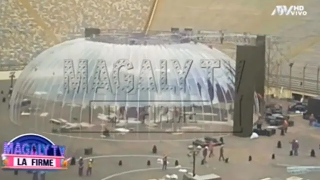 A pocas horas del casamiento de Edison Fores y Ana Siucho este es el aspecto del Estadio Monumental.