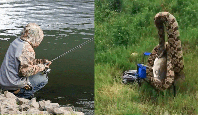 Pescado retira anzuelo de lago, sin sospechar que atraparía a letal criatura devorando a pez [VIDEO]