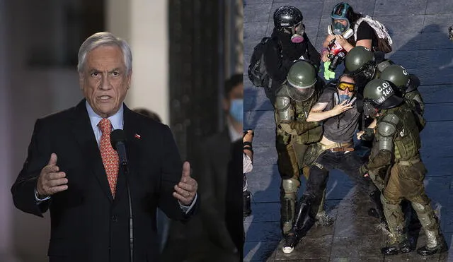Piñera pide a los chilenos que respeten a los Carabineros. Foto: Composición LR / AFP