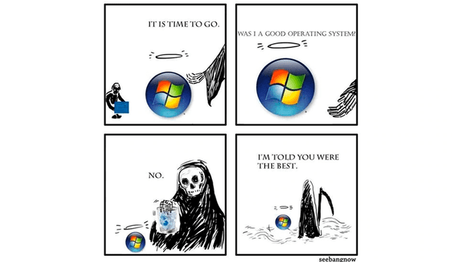 Windows 7 llegó a su fin y los usuarios le crearon divertidos memes.