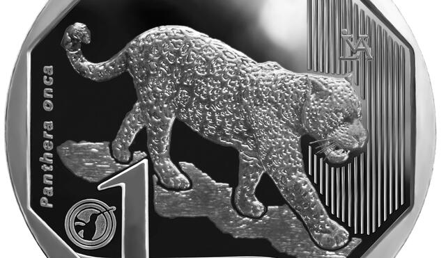 Moneda con diseño del jaguar