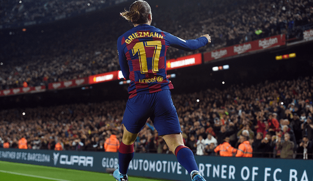 Griezmann marcó el primer gol del partido para el FC Barcelona. (Créditos: AFP)