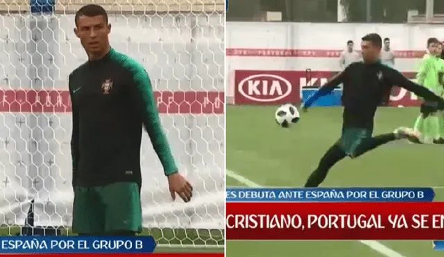 Rusia 2018: El insólito berrinche de Cristiano Ronaldo en la práctica de Portugal [VIDEO]