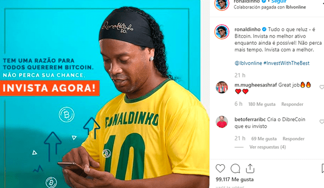 El brasileño Ronaldinho se convirtió en la imagen de una conocida marca.