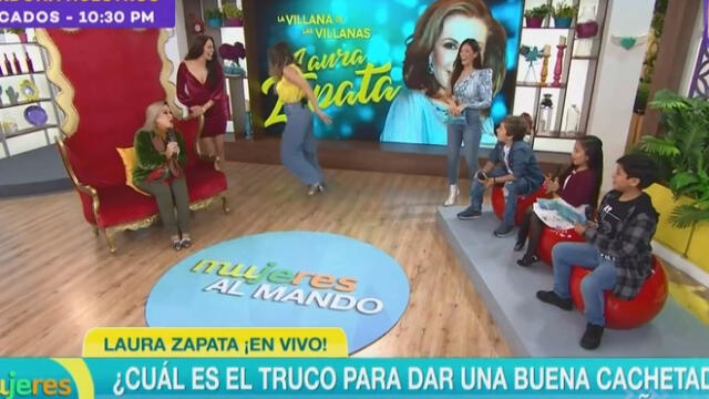 Laura Zapata sorprende a Cathy Sáenz con gran “bofetada” en vivo