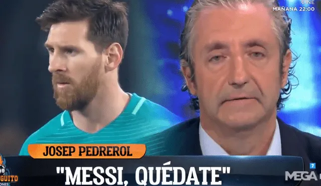 Periodista pide a Lionel Messi que no deje Barcelona. | Foto: captura de 'El Chiringuito TV'.