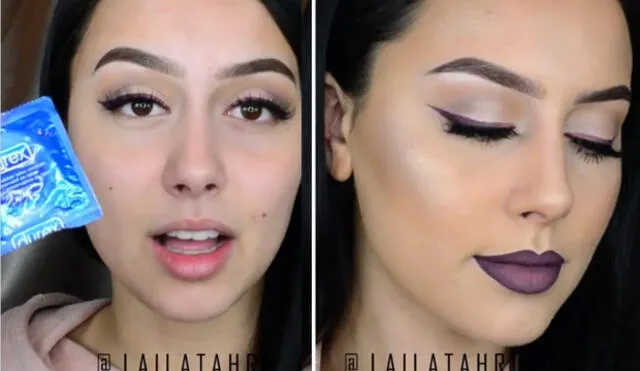 Instagram: innovadora técnica de maquillaje con preservativo causa polémica | VIDEO