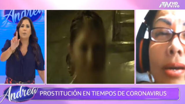 Andrea Llosa molesta con trabajadoras sexuales que no respetan el toque de queda. Foto: Captura