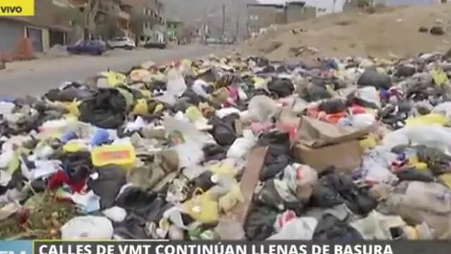 Calles de Villa María del Triunfo continúan llenas de basura [VIDEO]
