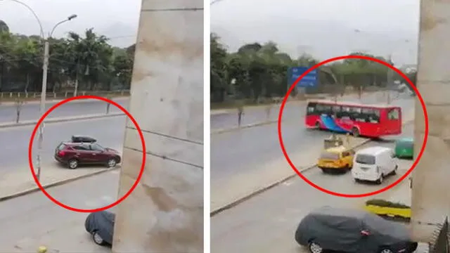 Conductores realizan peligrosas maniobras para evitar congestión vehicular [VIDEO]