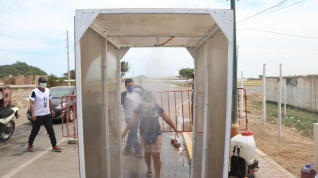 Coronavirus: instalan túneles de desinfección en Pacasmayo