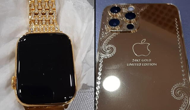 El hombre gastó 12.000 NIS en un iPhone 12 Pro y un Apple Watch de oro. Foto: Agencia AJN
