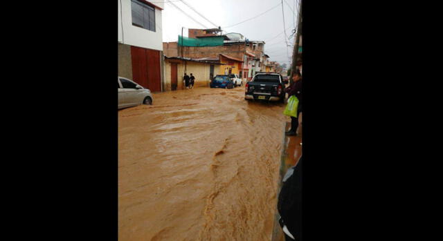 Cajamarca: distrito Baños del Inca se inunda con intensas lluvias [VIDEO]