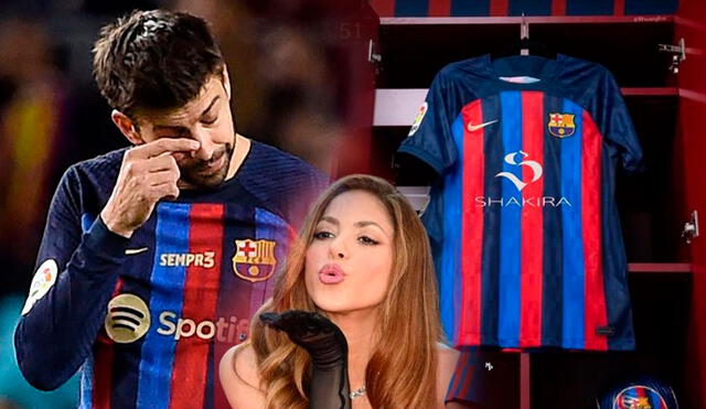 ¿Real o fake? La camiseta del Barcelona con el logo de Shakira no es oficial. Foto: composición/Directv Sport/difusión