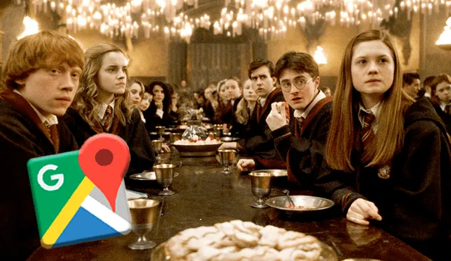 Desliza las imágenes para ver cómo luce realmente el ‘Gran comedor’ que aparece en las películas de Harry Potter. Foto: Google Maps